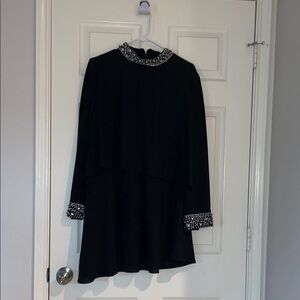 Elegant Black Dress with Beaded Accents